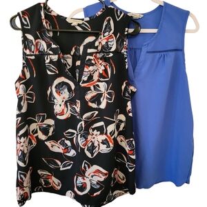 (2) Catherine Malandrino #2112502 Tops Flowy Floral Business Casual Womens